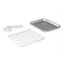 Orbegozo HO 975 Horno Eléctrico de Sobremesa, 800 W, Capacidad 10 Litros, Puerta con Doble Cristal, Temporizador 30 Min, Color Blanco, Ideal para Asar, Gratinar y Tostar